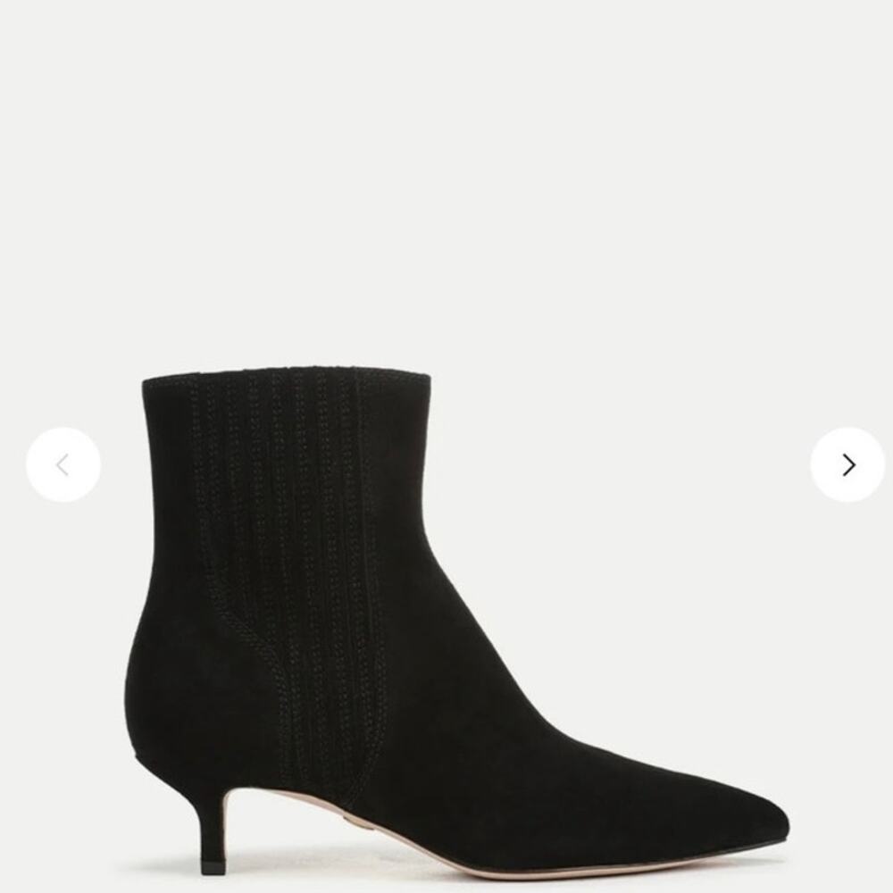 NWOB Veronica Beard Lisa Kitten-Heel Ankle Boot in Black Suede SZ 8.5